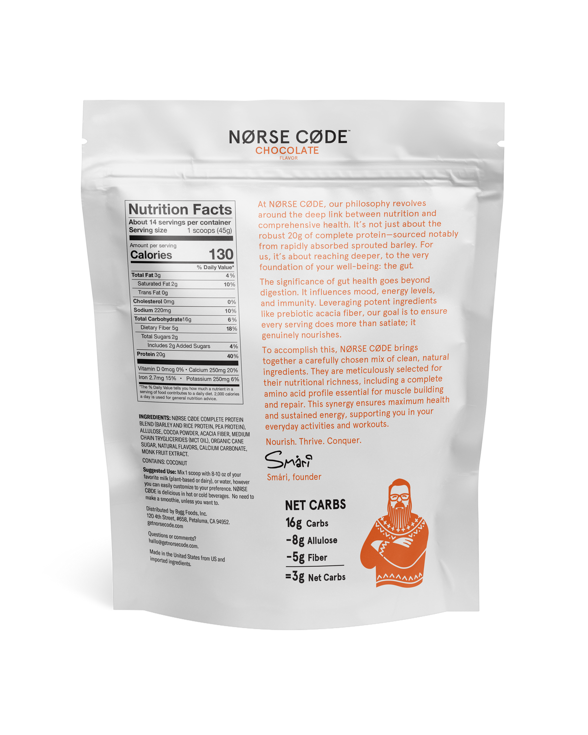 NØRSE CØDE Chocolate Plant Protein Powder