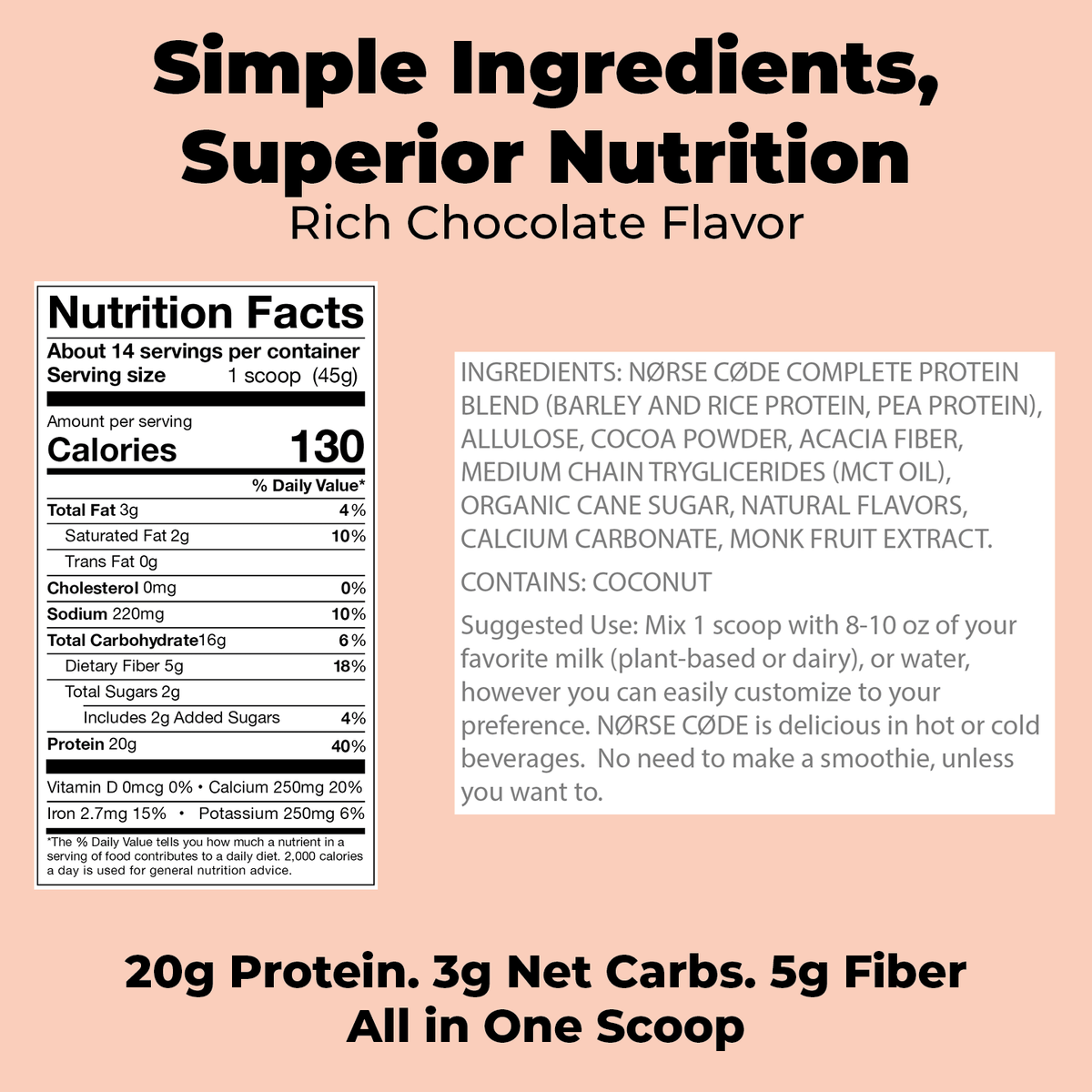 NØRSE CØDE Plant Protein Powder - NØRSE CØDE