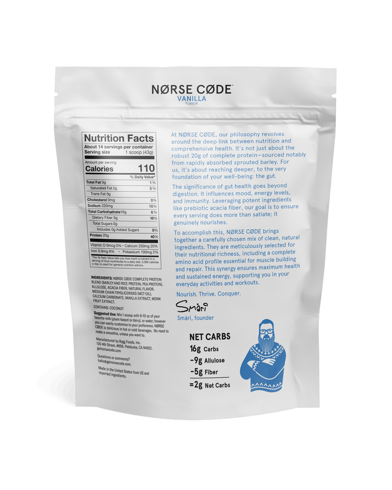 [Subscription] 4 pack NØRSE CØDE Vanilla Plant Protein Powder - NØRSE CØDE