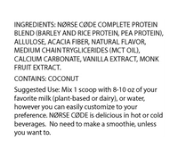 [Subscription] 4 pack NØRSE CØDE Vanilla Plant Protein Powder - NØRSE CØDE